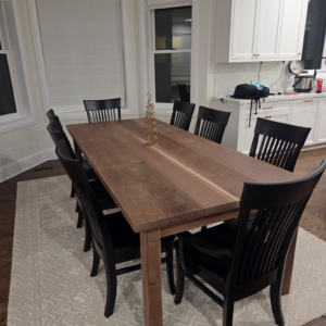 dining table black walnut modern traditional design