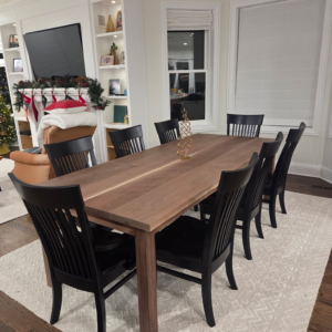 Dining Table Black Walnut Modern Traditional Design