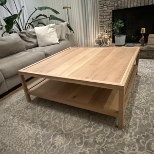 White Oak Coffee Table with Shelf