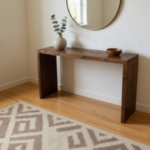 black walnut sofa table console table entryway table