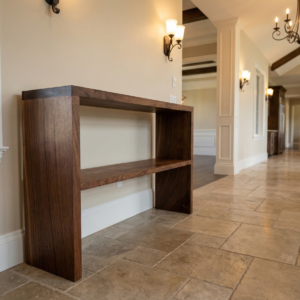 Black Walnut Console Table with Shelf