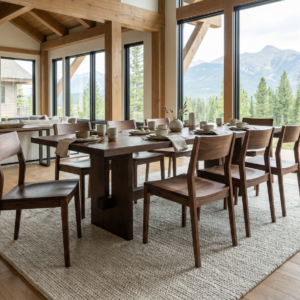 Black Walnut Dining Table with Trestle Base